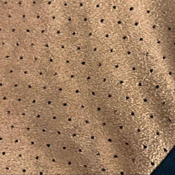 Lauren Ralph Lauren Black Dress with Perforated Suede Look Cap Sleeves M - Picture 6 of 8